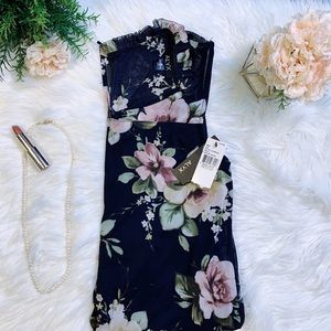NWT Alex Midnight Floral Blouse